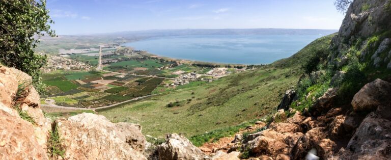 Panorama Arbel view over Sea of Galilee