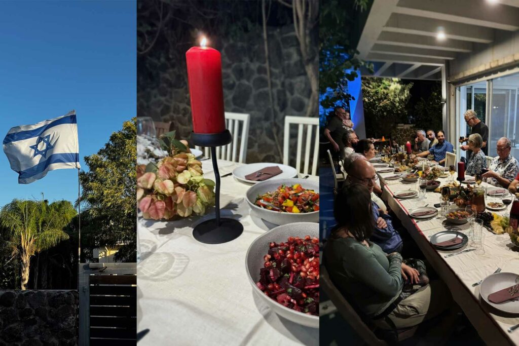 Festliches Essen unter freiem Himmel